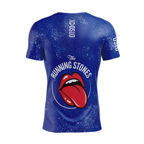 Men's short sleeve t-shirt - Running Stones Blue