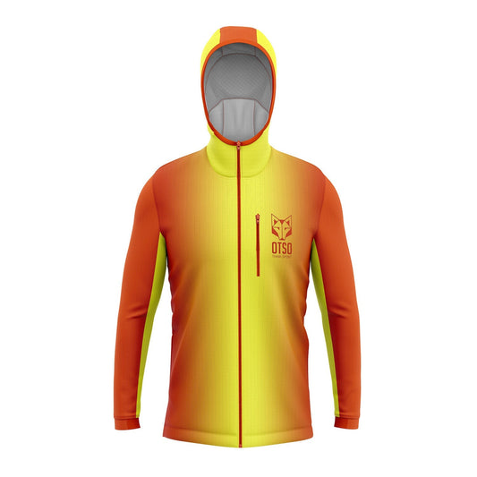 Unisex sport hoodie - Fluo Orange & Fluo Yellow