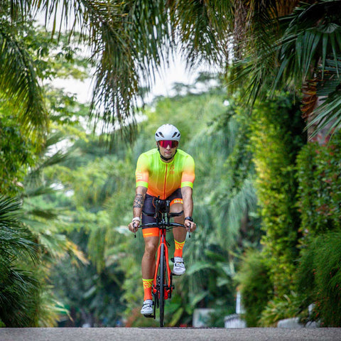 High Cut Cycling Socks - Fluo Orange