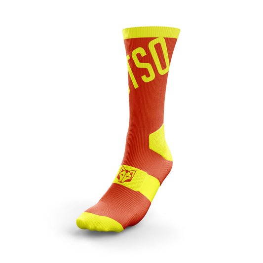 High Cut Cycling Socks - Fluo Orange