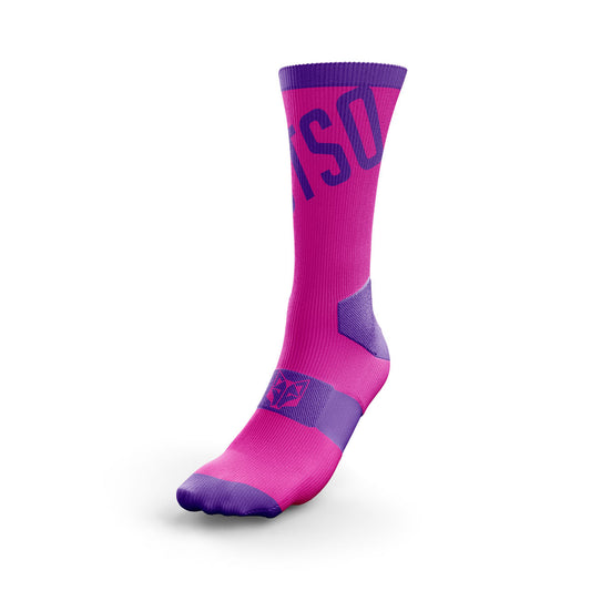 High Cut Cycling Socks - Fluo Pink