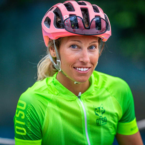 Women's short sleeve cycling jersey - Fluo Green (OUTLET)