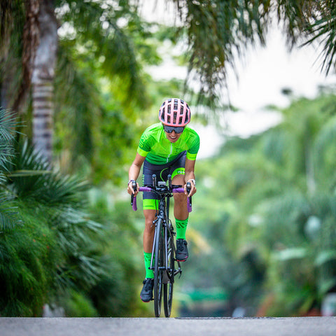 High Cut Cycling Socks - Fluo Green