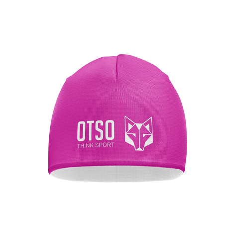 Beanie - Fluo Pink & White