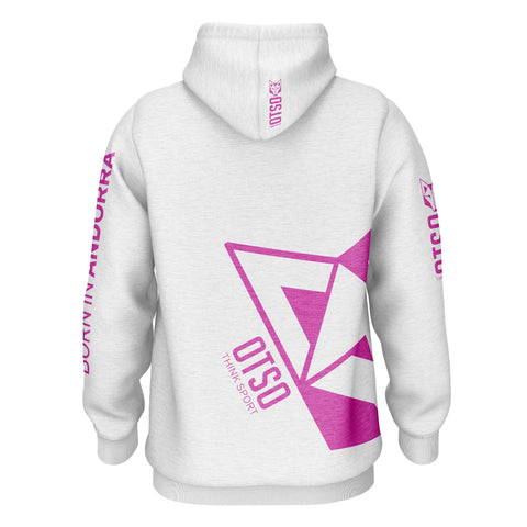 Sweatshirt - White & Fluo Pink Otso