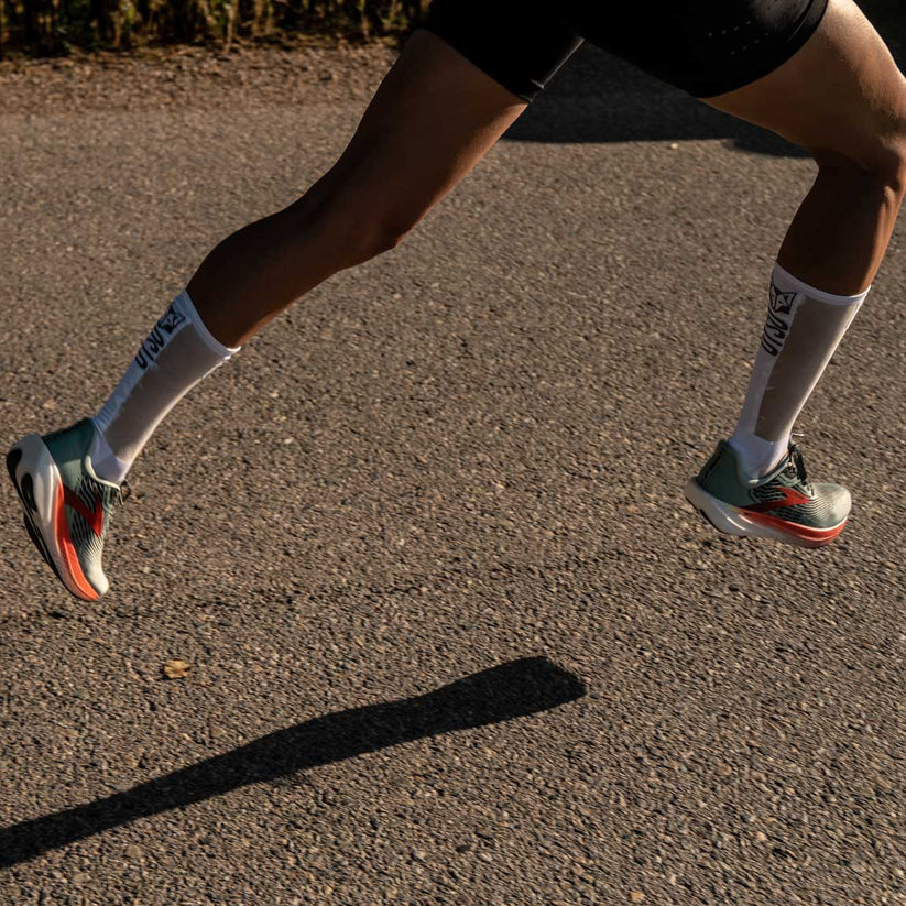 UltraLight Socks - Pure White & Silver Gray