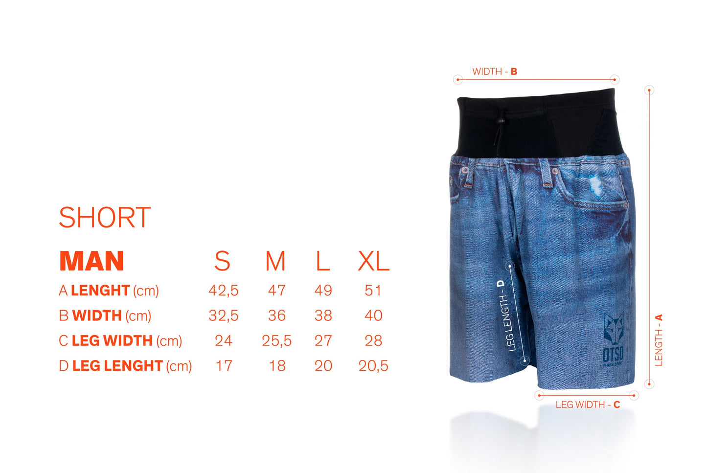 Shorts - Black & Orange