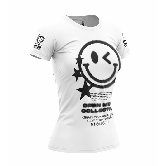 Camiseta manga corta mujer - Smiley Airbrushed Infinity