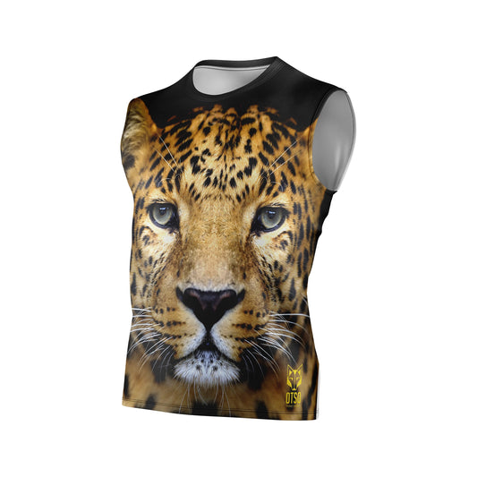 Men's sleeveless t-shirt - Leopard