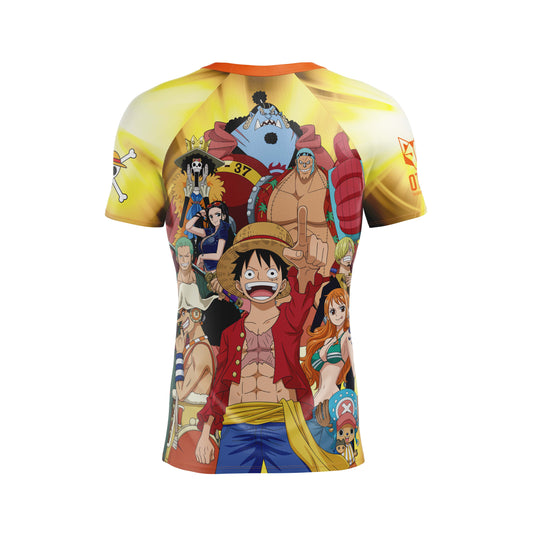 Camiseta manga corta hombre - One piece fishman straw hat crew yellow