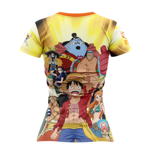 Camiseta manga corta mujer - One piece fishman straw hat crew yellow