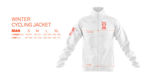 Men's Winter Cycling Jacket - Burgundy