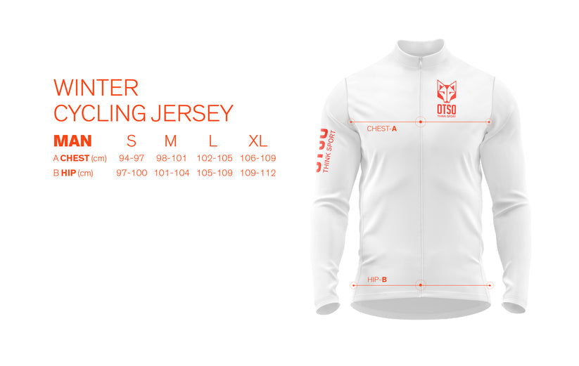 Men's winter long sleeve cycling jersey - Black