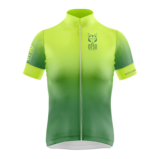 Women's short sleeve cycling jersey - Fluo Green (OUTLET)