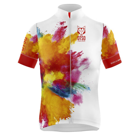 Women's short sleeve cycling jersey - Fluo Blue