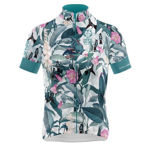 Women's short sleeve cycling jersey - Fluo Blue