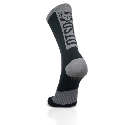 High Cut Cycling Socks - Black & Silver Gray