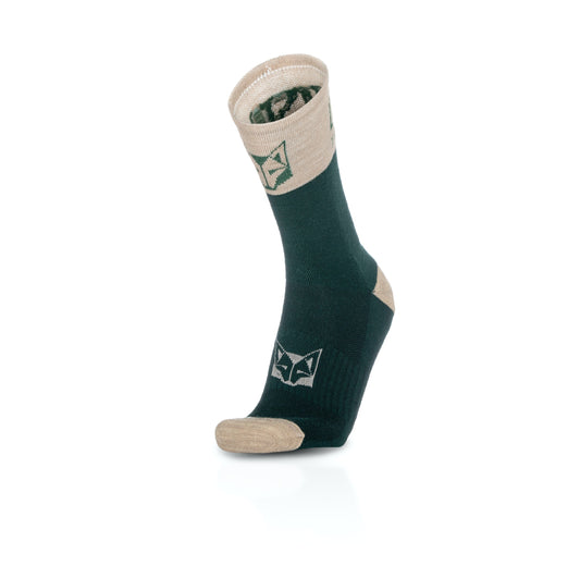 High Cut Merino Wool Socks - Green Leaf