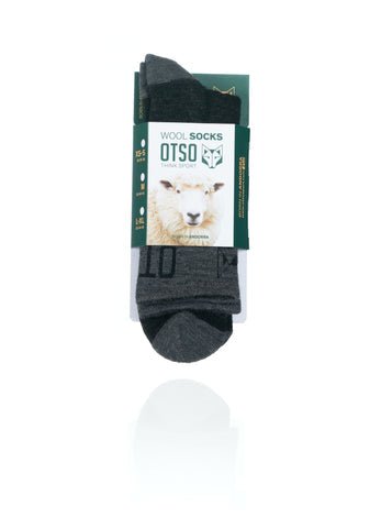 High Cut Merino Wool Socks - Gray Rock