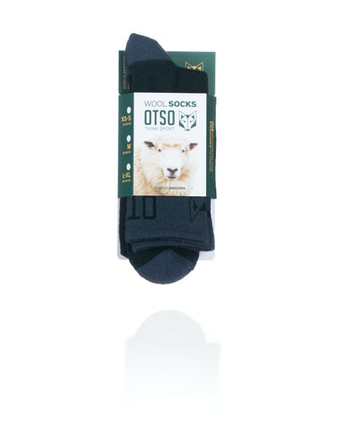 High Cut Merino Wool Socks - Blue Storm