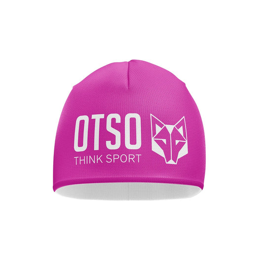 Beanie - Fluo Pink & White