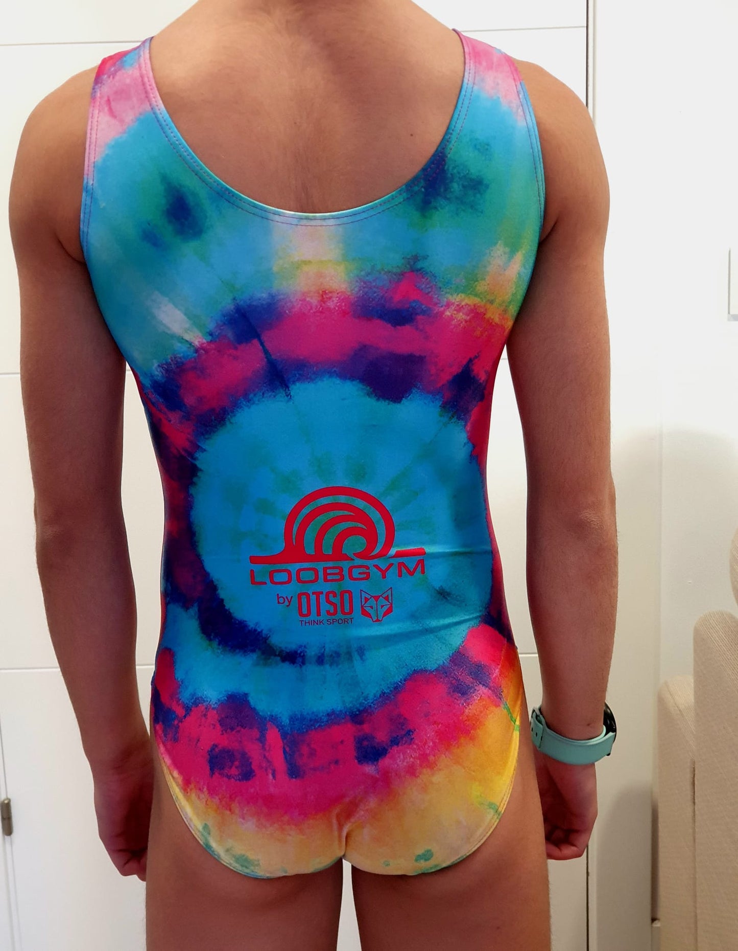 TIE-DYE Gymnastics Leotard (shiny lycra) - OUTLET