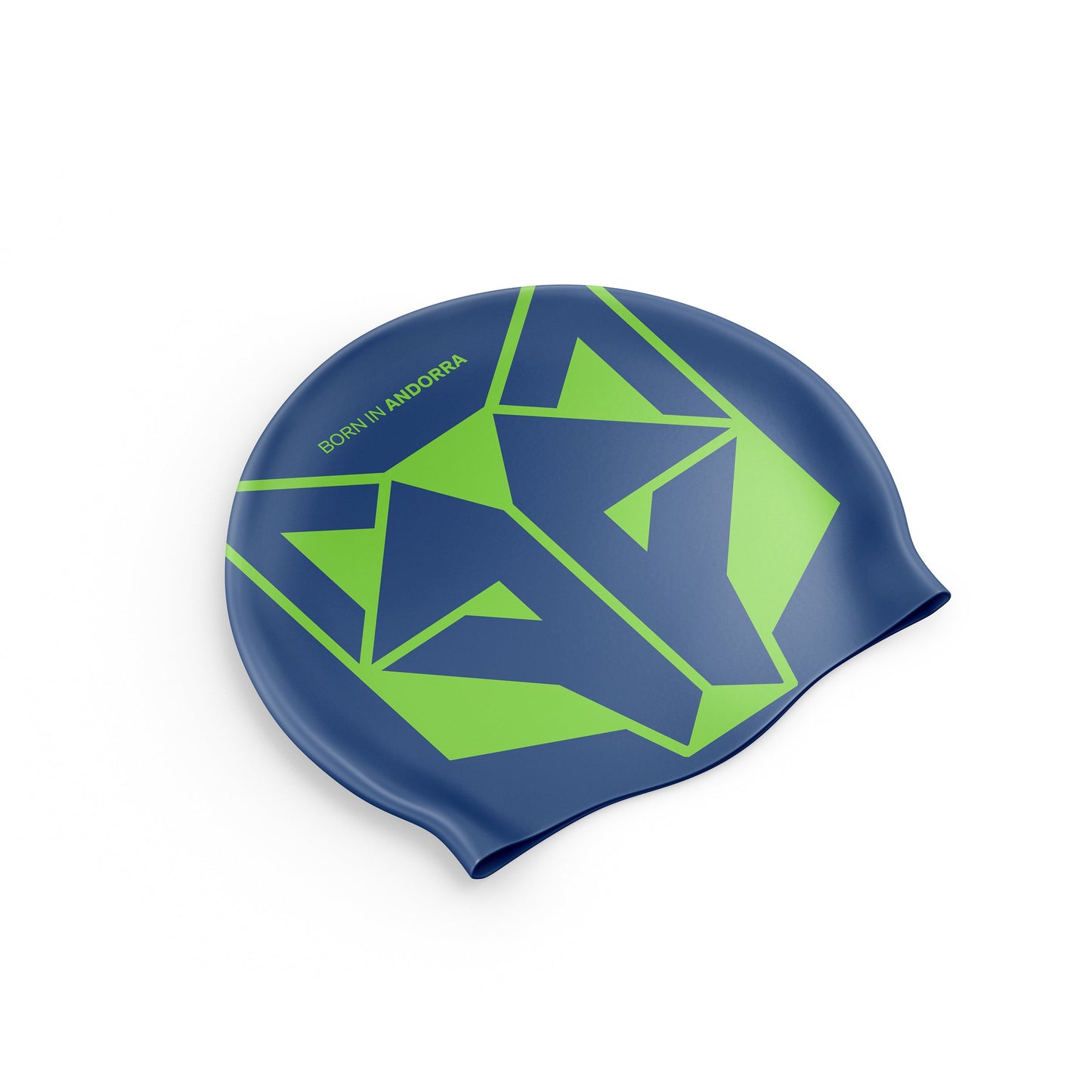 Swimming cap - Electric Blue & Fluo Green