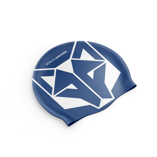 Swimming cap - Electric Blue & White
