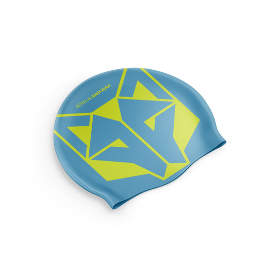 Swimming cap - Light Blue & Fluo Yellow