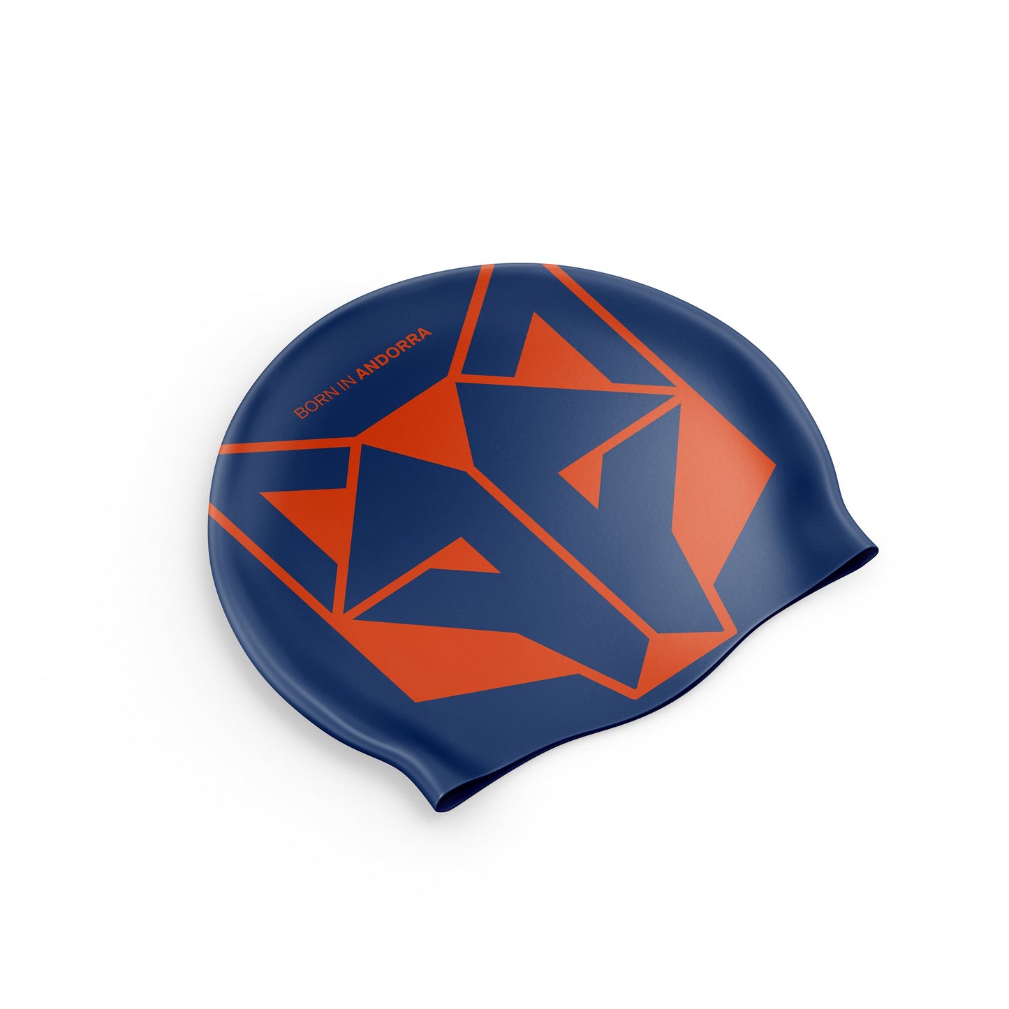 Swimming cap - Navy Blue & Fluo Orange