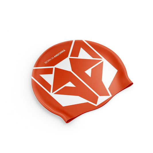 Swimming cap - Fluo Orange & White