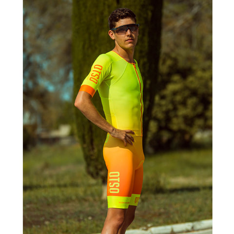 Men's triathlon suit - Fluo Yellow &amp; Fluo Orange (Outlet)