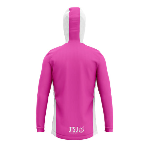 Unisex sport hoodie - Fluo Pink &amp; White