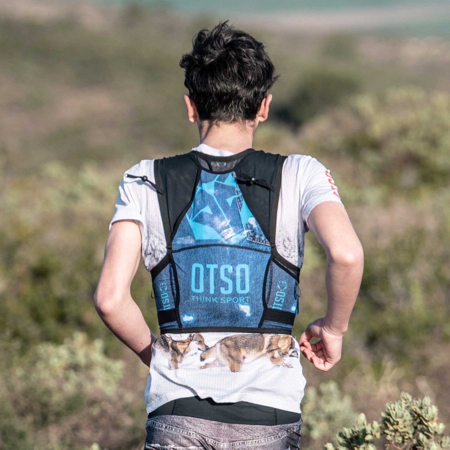 Trail running backpack - Blue Jeans