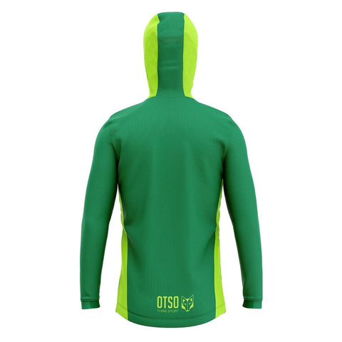 Unisex sport hoodie - Forest Green & Fluo Green