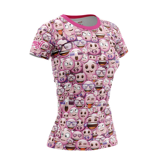 Camiseta manga corta mujer - Emoji Classic Pink