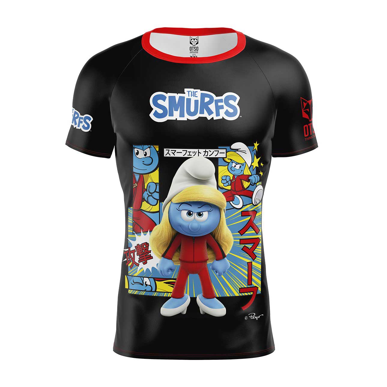 Camiseta manga corta hombre - Smurfs Manga Black (Outlet)