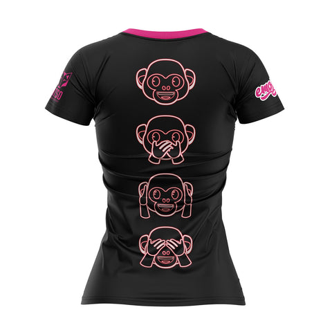 Camiseta manga corta mujer - Emoji Monkey Neon