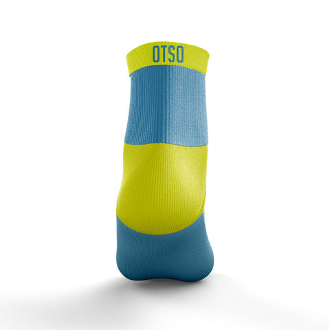 Multisport Low Cut Socks - Light Blue &amp; Yellow