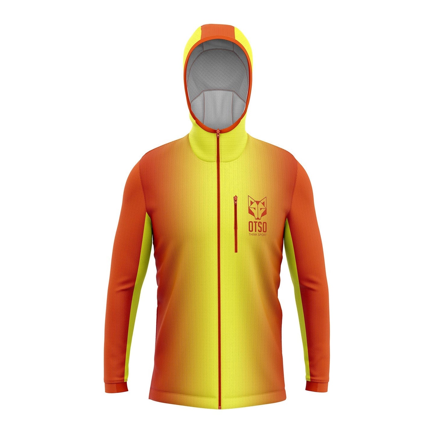 Unisex sport hoodie - Fluo Orange &amp; Fluo Yellow