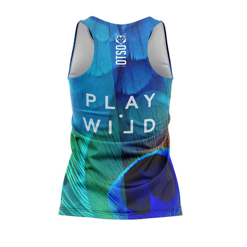 Women's sleeveless padel t-shirt - Blue Birds