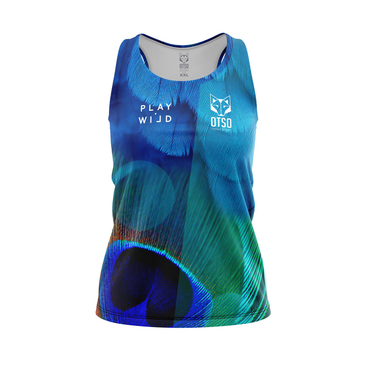 Women's sleeveless padel t-shirt - Blue Birds