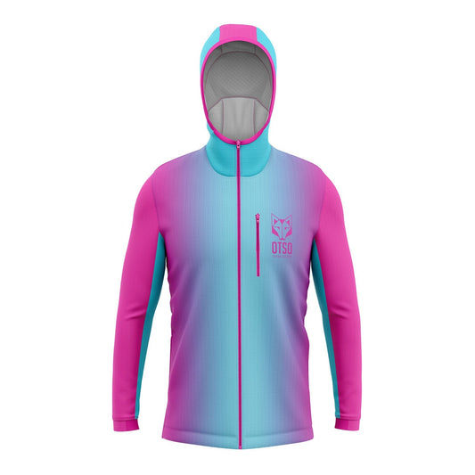 Unisex sport hoodie - Fluo Pink &amp; Light Blue