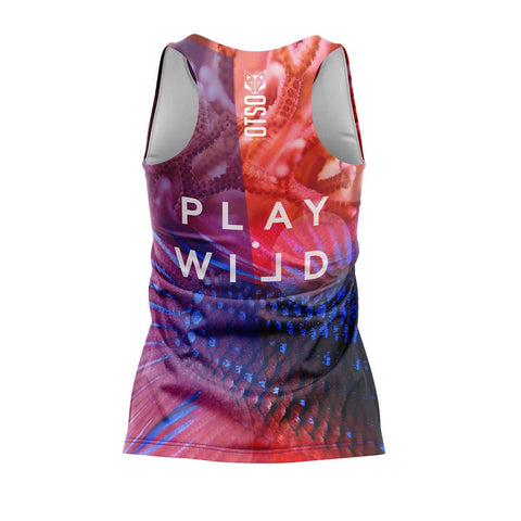 Women's sleeveless padel t-shirt - Coral