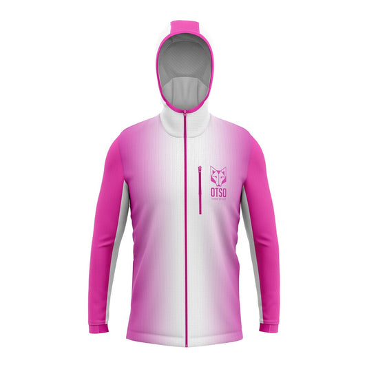 Unisex sport hoodie - Fluo Pink &amp; White