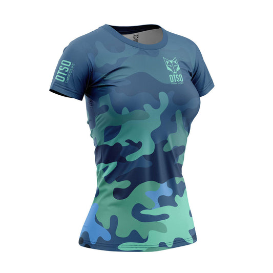 Women's short sleeve t-shirt - Camo Blue