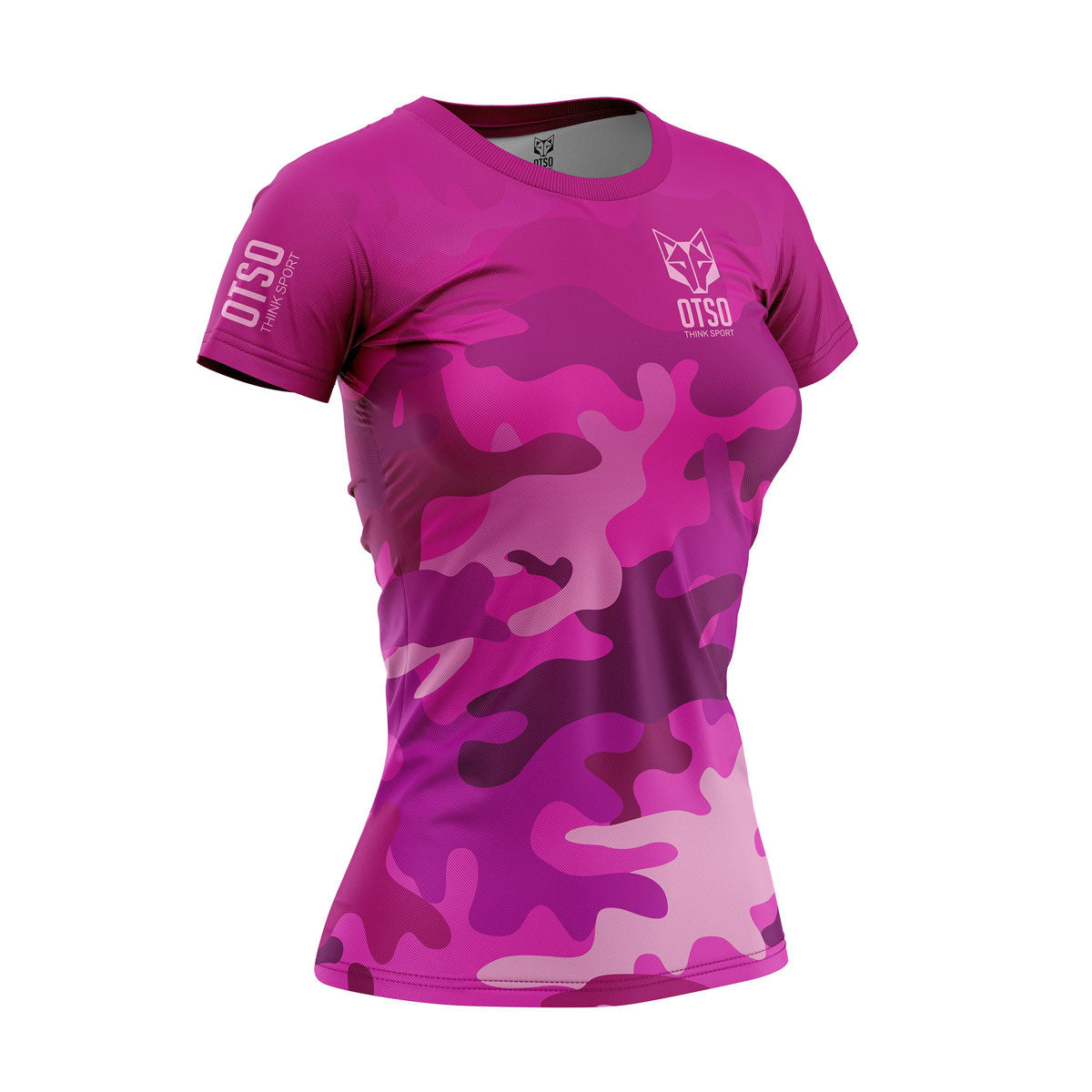 Camiseta manga corta mujer - Camo Pink