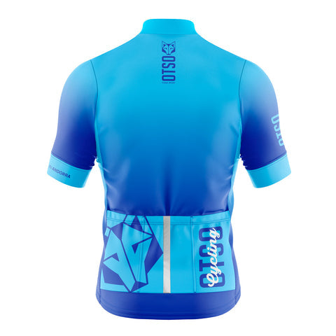 Women's short sleeve cycling jersey - Fluo Blue (OUTLET)