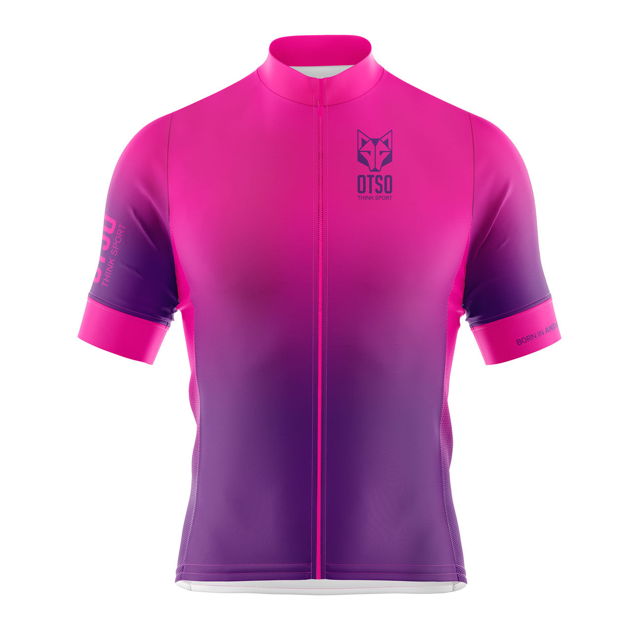 Men's short sleeve cycling jersey - Fluo Pink (OUTLET)