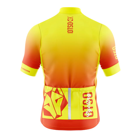 Women's short sleeve cycling jersey - Fluo Orange (OUTLET)